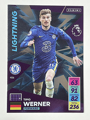 406.-Timo-Werner-Lightning-Football-Card-Panini-Adrenalyn-XL-2021-22