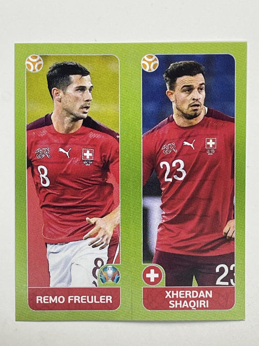 40a:b. Remo Freuler &#038; Xherdan Shaqiri (Switzerland) &#8211; Euro 2020 Stickers