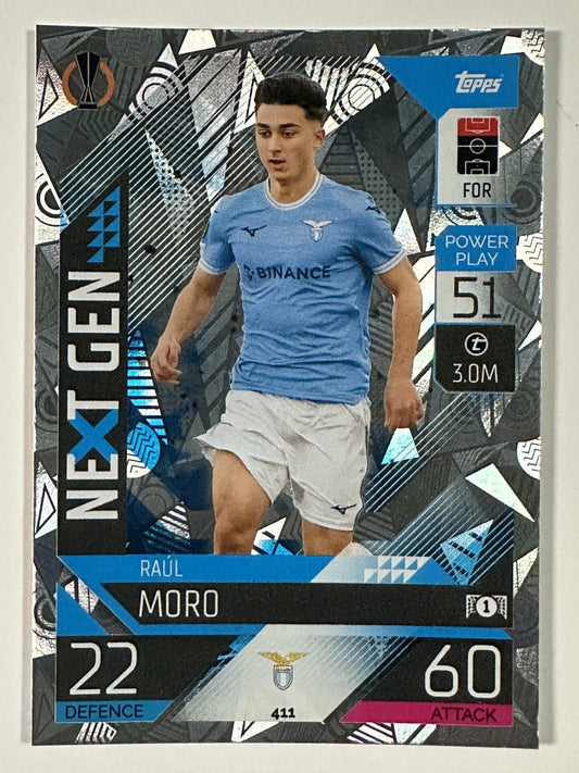 411 Raul Moro Next Gen (SS Lazio) Topps Match Attax 2022:2023 Card