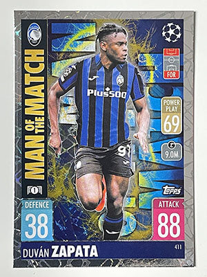 411.-Duzan-Zapata-Man-of-the-Match-Atalanta-BC-Match-Attax-2021-22-Topps-Football-Card