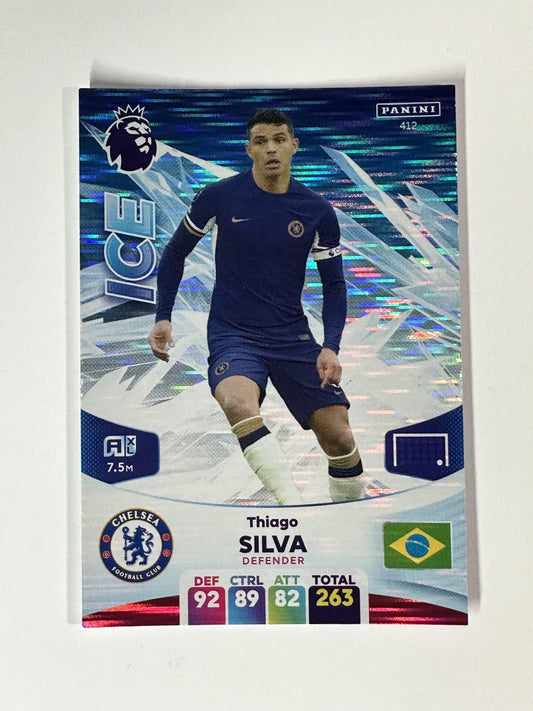 412 Thiago Silva Chelsea Ice Panini Premier League Adrenalyn XL 2024 Card