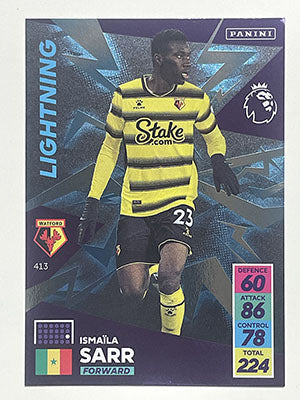 413.-Ismaila-Sarr-Watford-Lightning-Panini-Adrenalyn-XL-2021-22-Card-Football