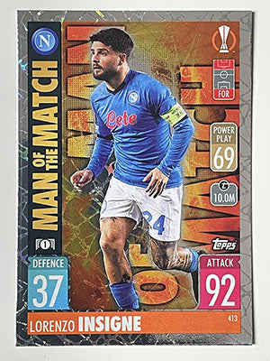 413.-Lorenzo-Insigne-Man-of-the-Match-SSC-Napoli-Match-Attax-2021-22-Topps-Football-Card