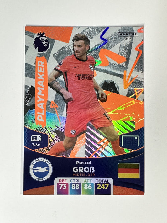 417 Pascal GroB Brighton Playmaker Panini Premier League Adrenalyn XL 2024 Card