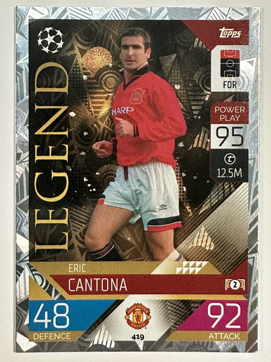 419 Eric Cantona Legend (Manchester United) Topps Match Attax 2022:2023 Card