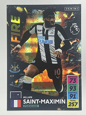 419.-Allan-Saint-Maximin-Newcastle-United-Fire-Panini-Adrenalyn-XL-2021-22-Football