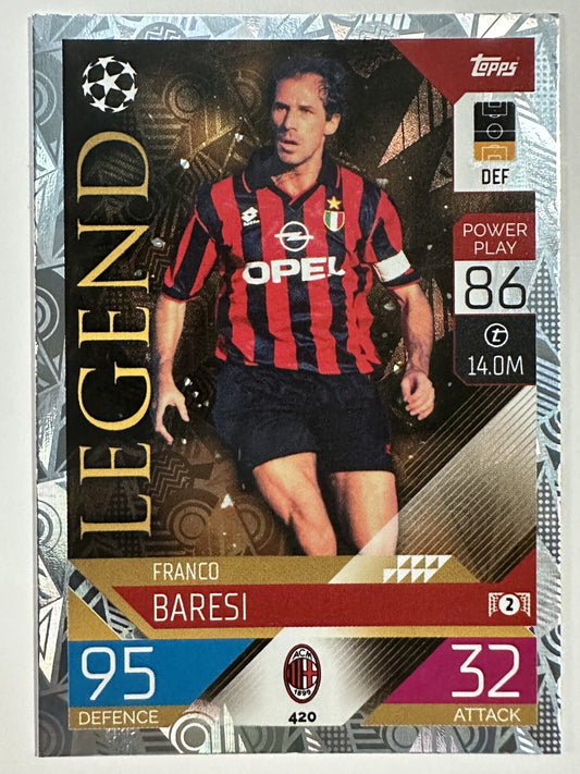 420 Franco Baresi Legend (AC Milan) Topps Match Attax 2022:2023 Card