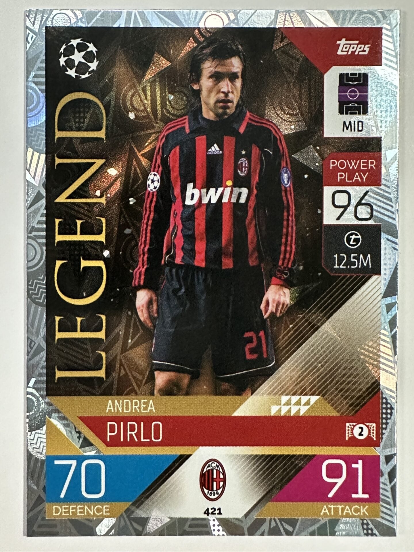 421 Andrea Pirlo Legend (AC Milan) Topps Match Attax 2022:2023 Card