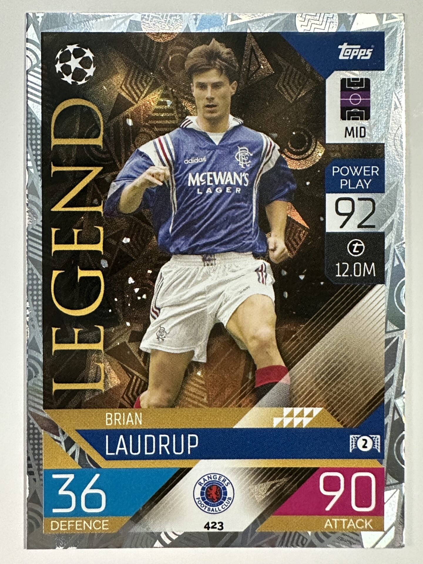 423 Brian Laudrup Legend (Rangers) Topps Match Attax 2022:2023 Card