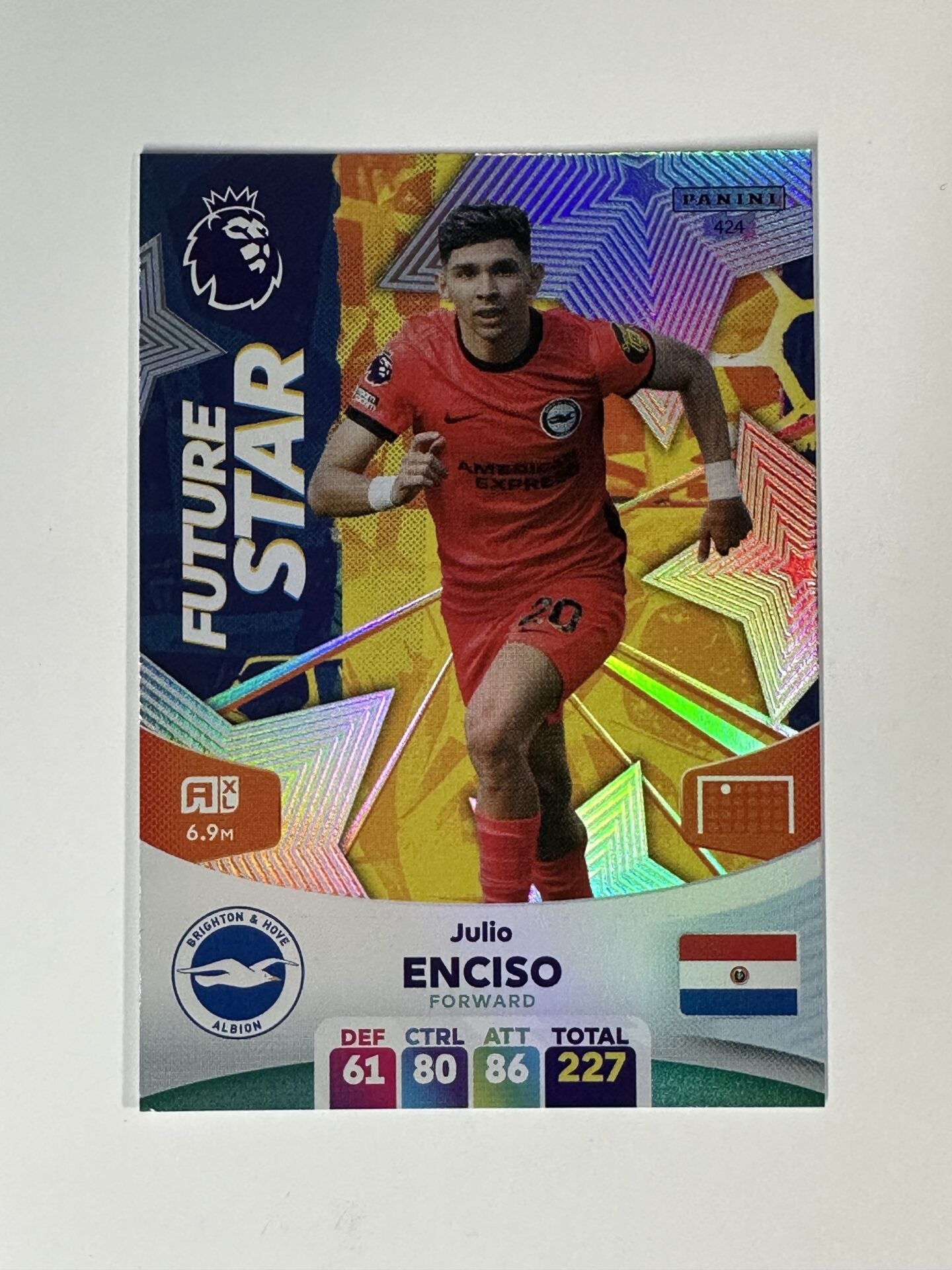 424 Julio Enciso Brighton Future Star Panini Premier League Adrenalyn XL 2024 Card