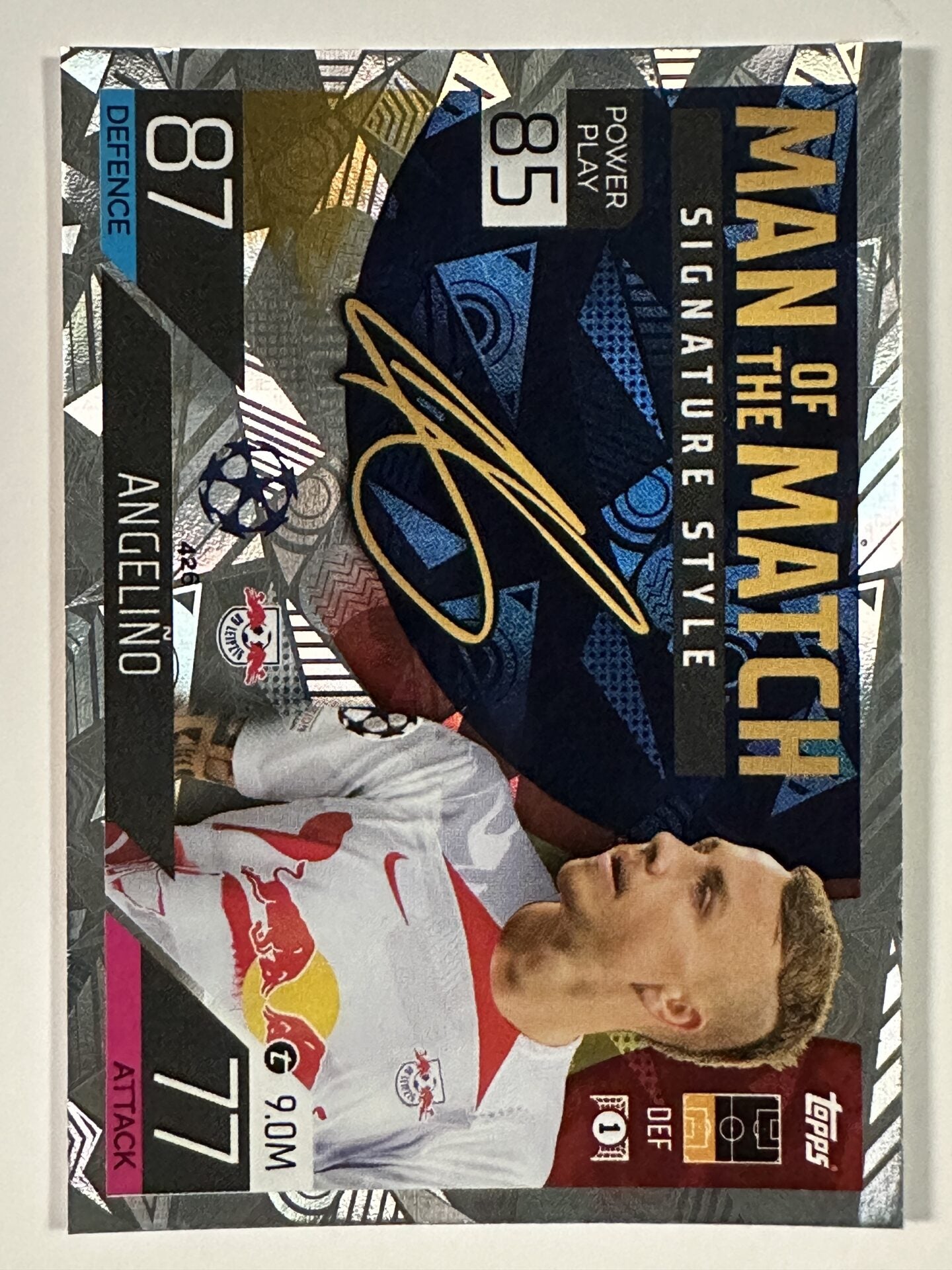 426 Angeliño Man of the Match Signature Style (RB Leipzig) Topps Match Attax 2022:2023 Card