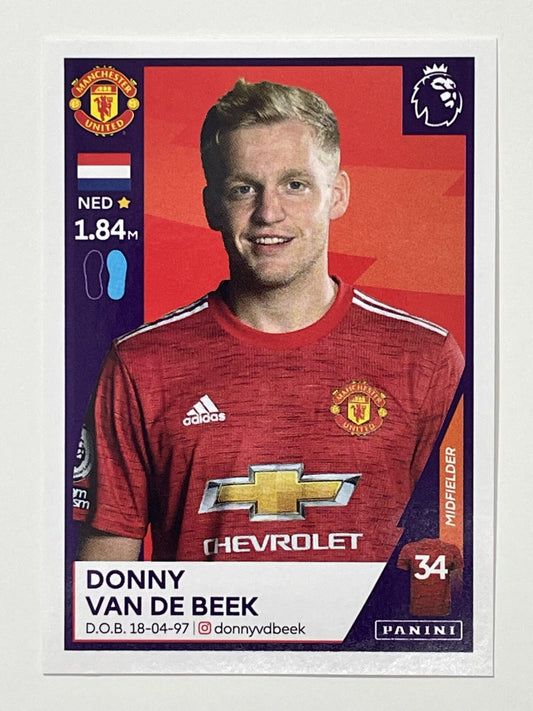 428 Donny Van De Beek Sticker Manchester United Premier League 2021 Football Sticker