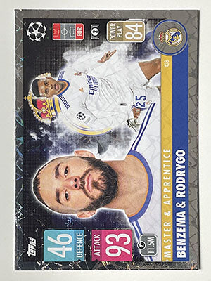 428.-Karim-Benzema-Rodrygo-Master-Apprentice-Match-Attax-2021-22-Topps-Football-Card