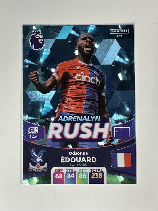 429 Odsonne Edouard Crystal Palace Adrenalyn Rush Panini Premier League Adrenalyn XL 2024 Card