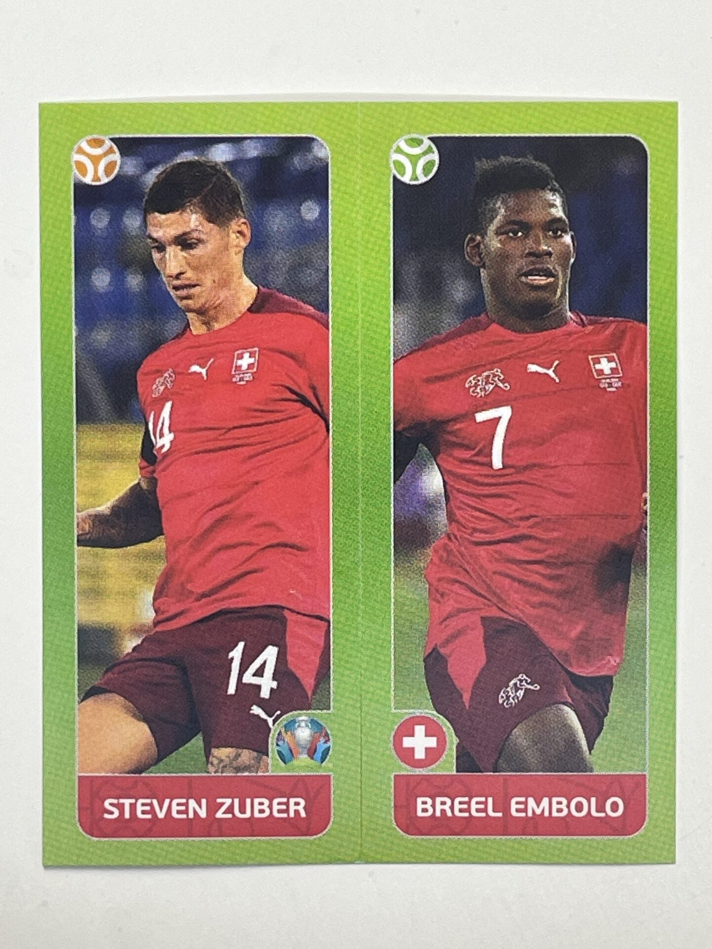 42a:b. Steven Zuber &#038; Breel Embolo (Switzerland) &#8211; Euro 2020 Stickers