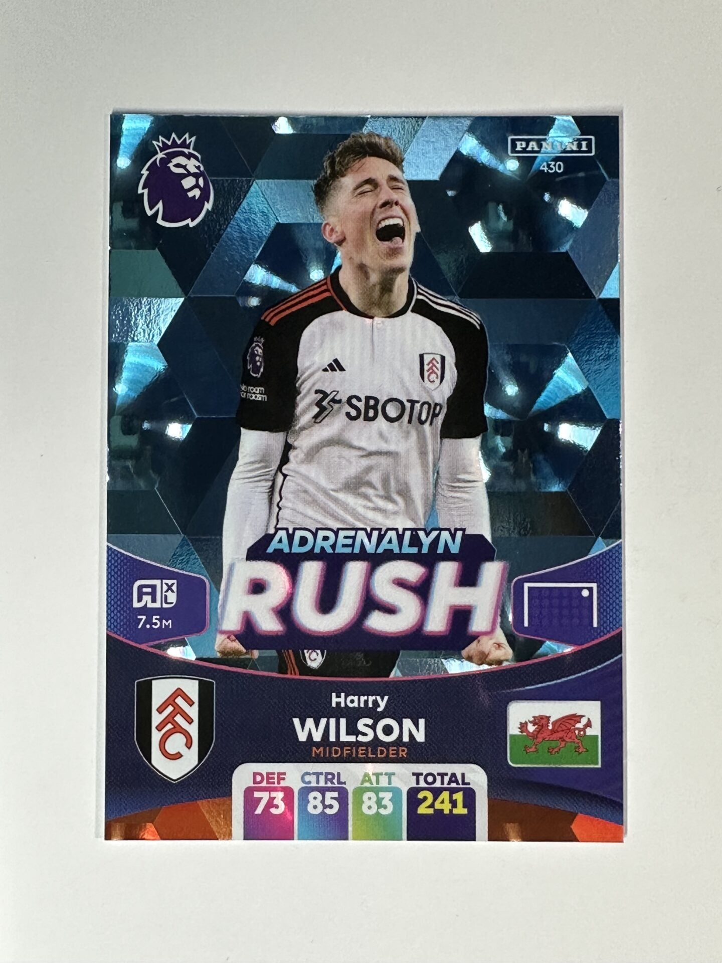 430 Harry Wilson Fulham Adrenalyn Rush Panini Premier League Adrenalyn XL 2024 Card