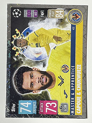 432.-Capoue-Samuel-Chukwueze-Master-Apprentice-Match-Attax-2021-22-Topps-Football-Card