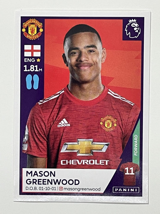 433 Mason Greenwood Sticker Manchester United Premier League 2021 Football Sticker