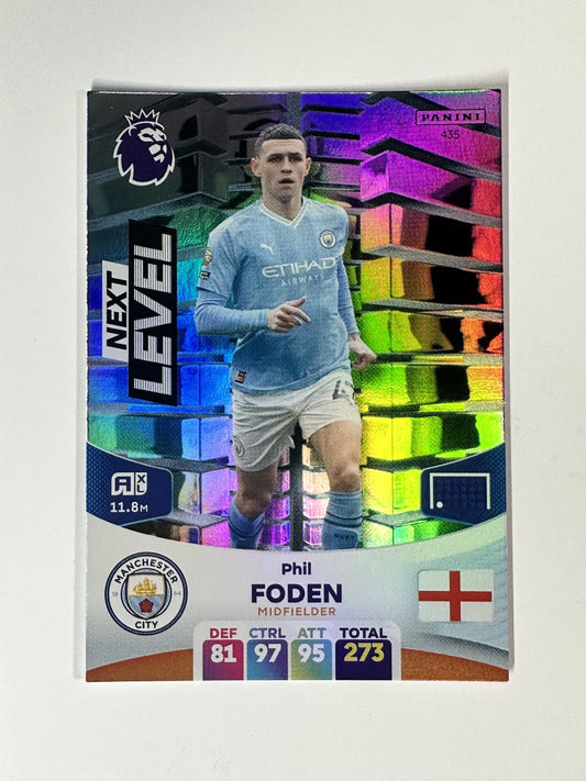 435 Phil Foden Manchester City Next Level Panini Premier League Adrenalyn XL 2024 Card