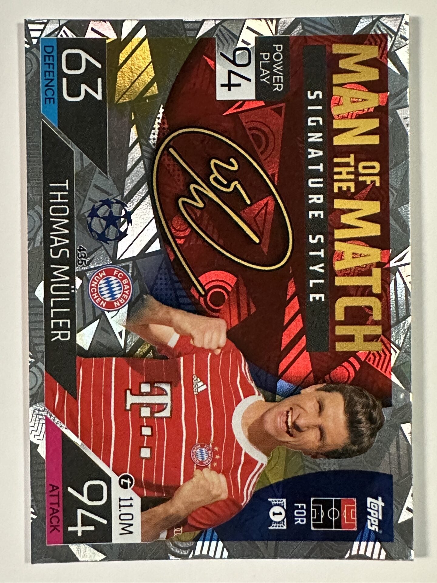 435 Thomas Muller Man of the Match Signature Style (Bayern Munich) Topps Match Attax 2022:2023 Card