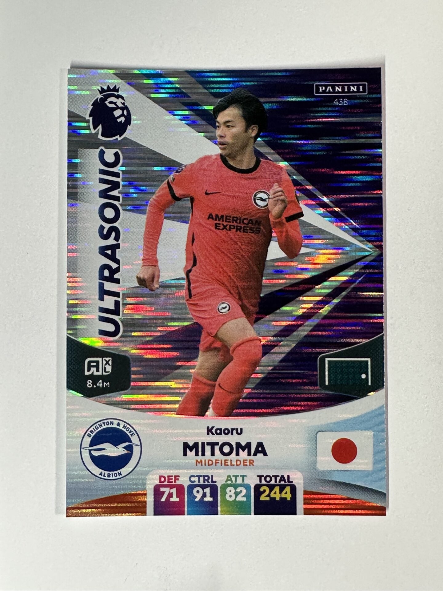 438 Kaoru Mitoma Brighton Ultrasonic Panini Premier League Adrenalyn XL 2024 Card