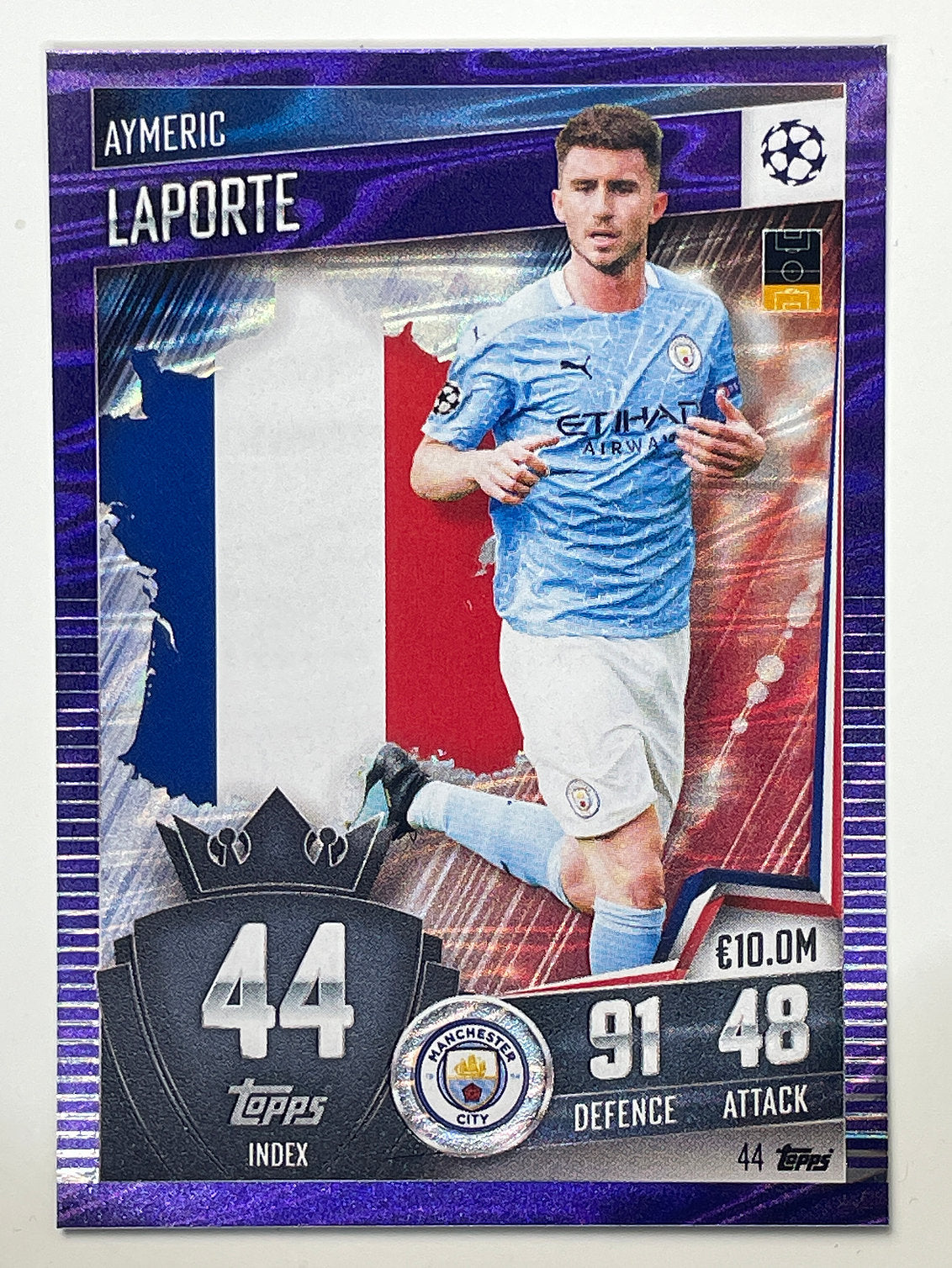 44. Aymeric Laporte (Manchester City) Football Card &#8211; Parallel Match Attax 101 2021 Card