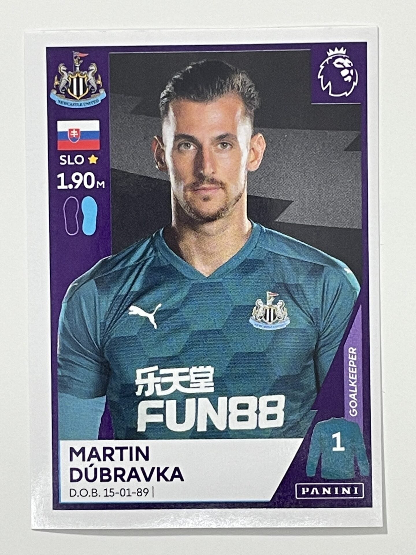 441 Martin Dubravka Sticker Newcastle United Premier League 2021 Football Sticker