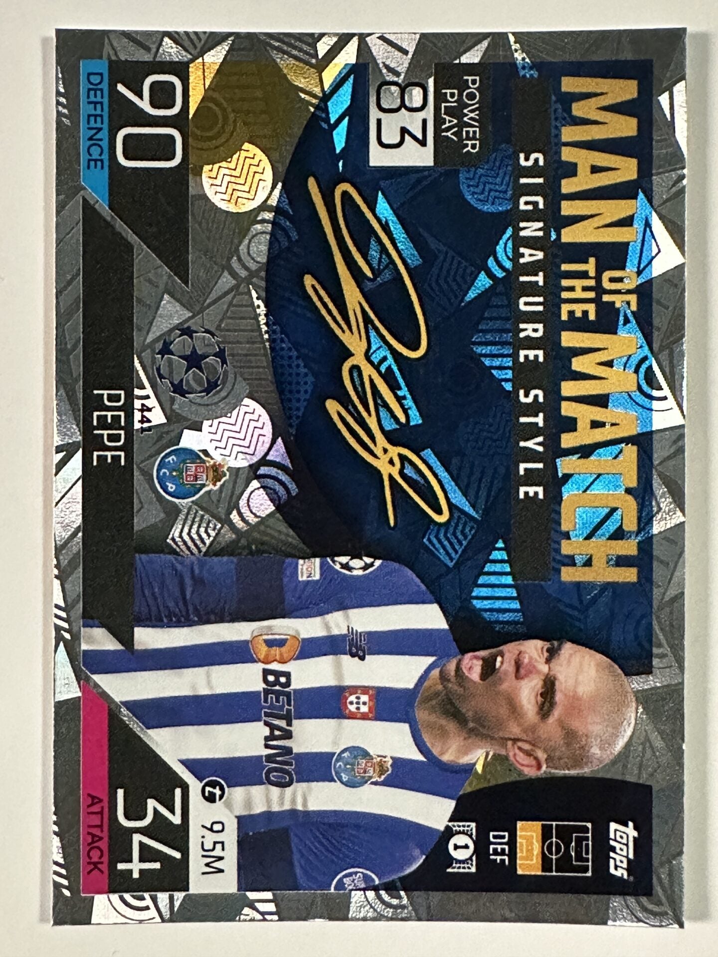 441 Pepe Man of the Match Signature Style (Porto) Topps Match Attax 2022:2023 Card