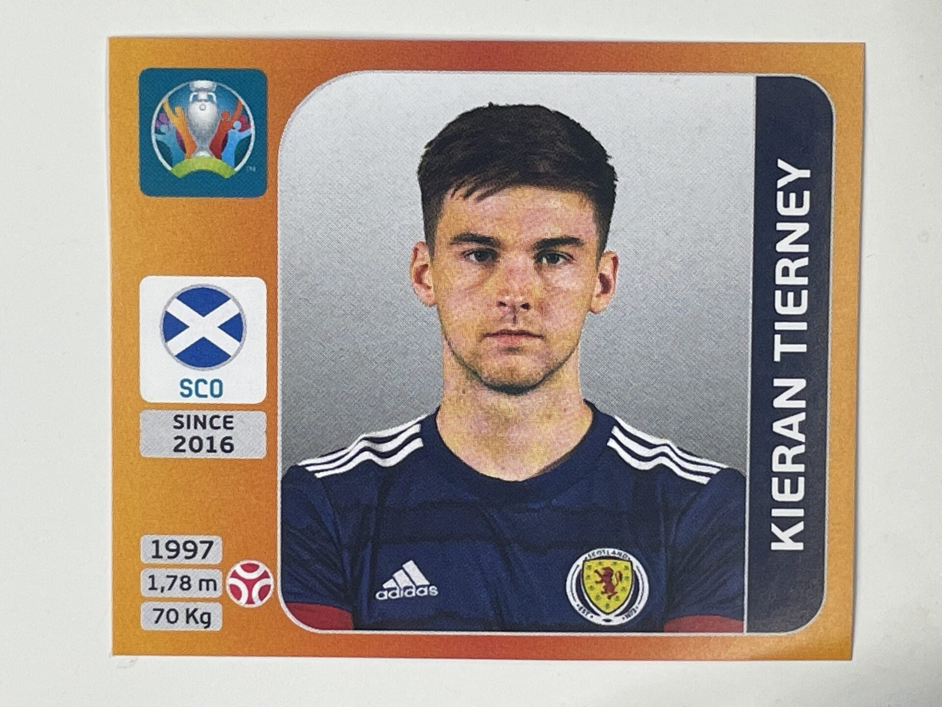 443. Kieran Tierney (Scotland) &#8211; Euro 2020 Stickers