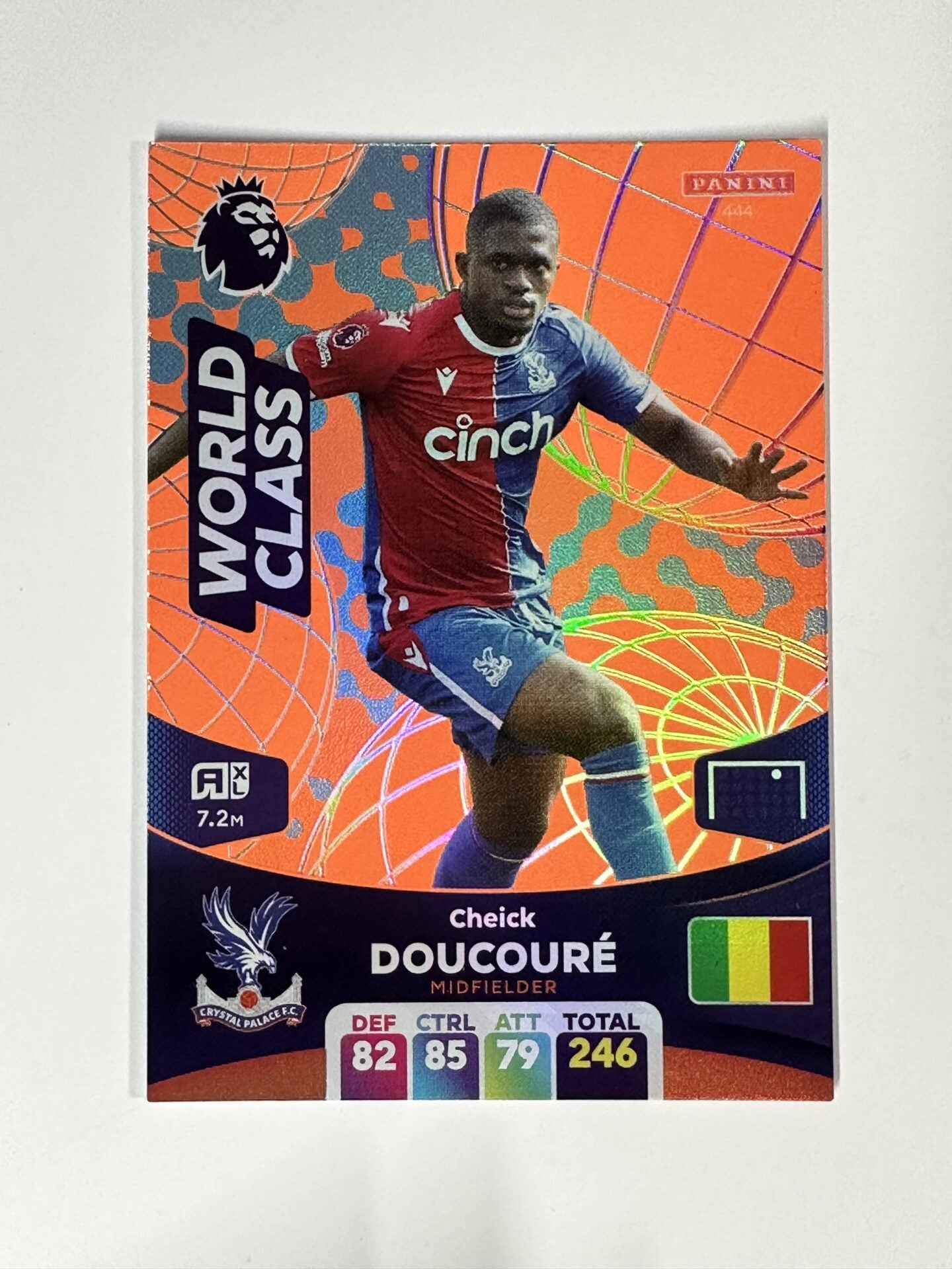 444 Cheick Doucoure Crystal Palace World Class Panini Premier League Adrenalyn XL 2024 Card