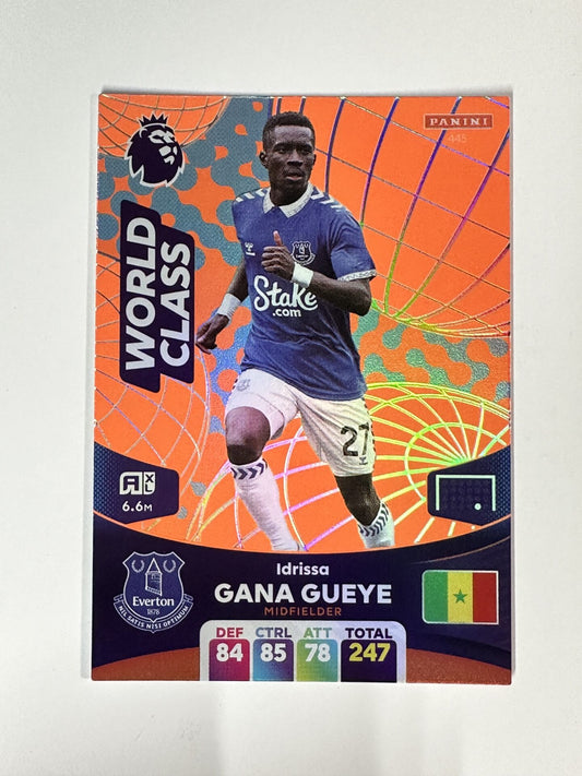 445 Idrissa Gana Gueye Everton World Class Panini Premier League Adrenalyn XL 2024 Card