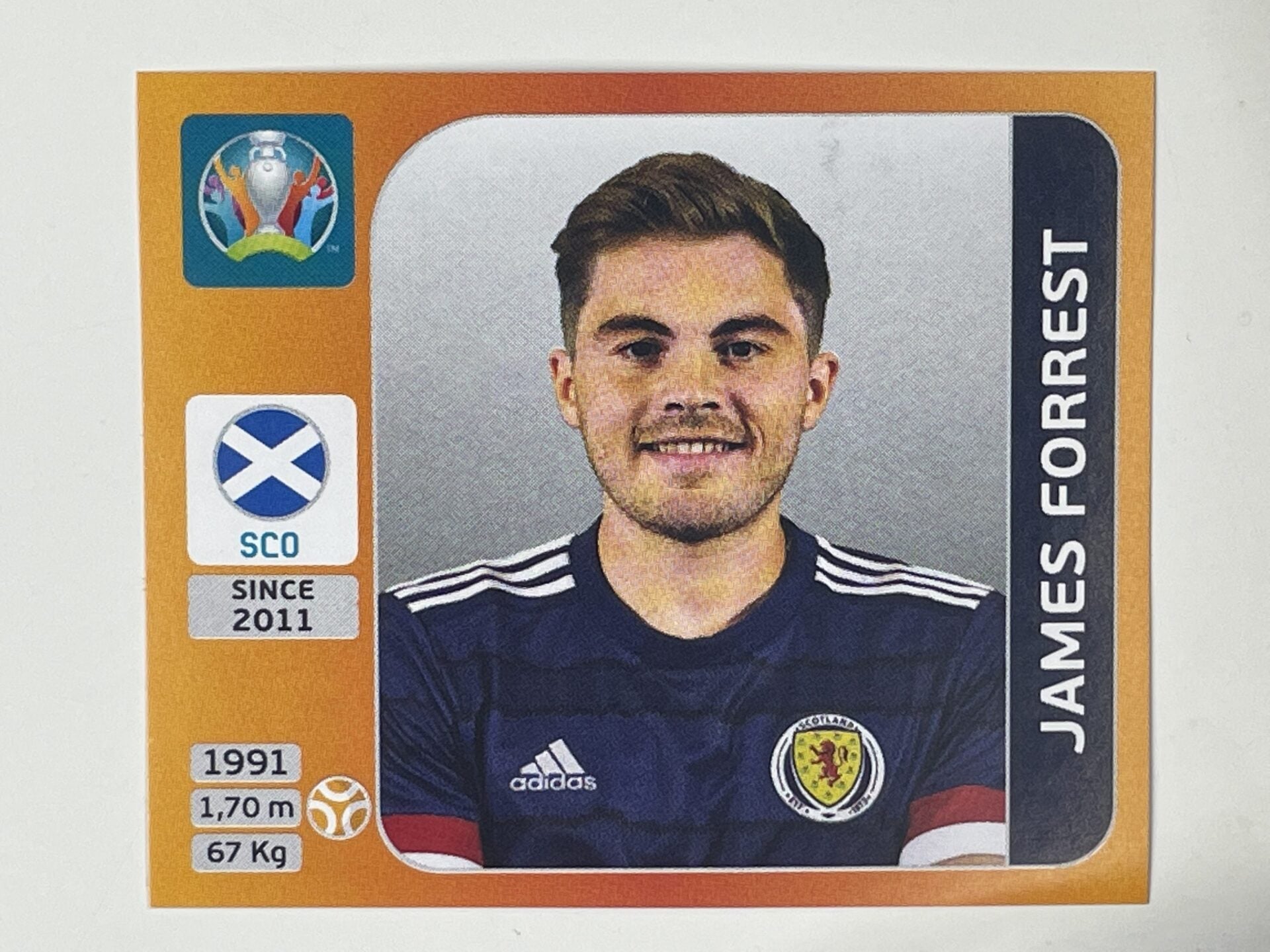 446. James Forrest (Scotland) &#8211; Euro 2020 Stickers