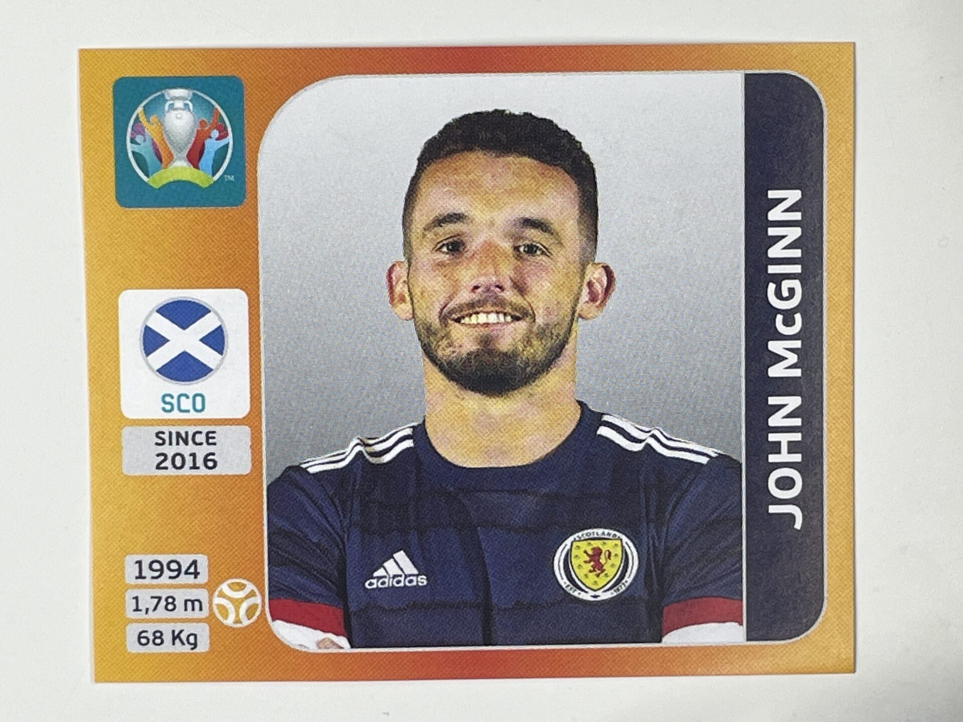 448. John McGinn (Scotland) &#8211; Euro 2020 Stickers