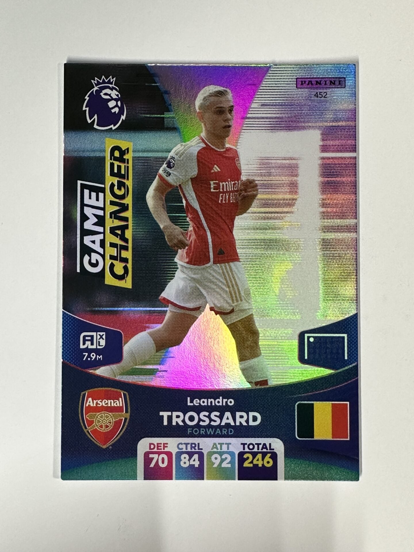 452 Leandro Trossard Arsenal Game Changer Panini Premier League Adrenalyn XL 2024 Card