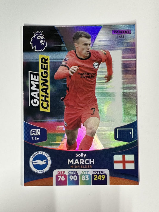 453 Solly March Brighton Game Changer Panini Premier League Adrenalyn XL 2024 Card