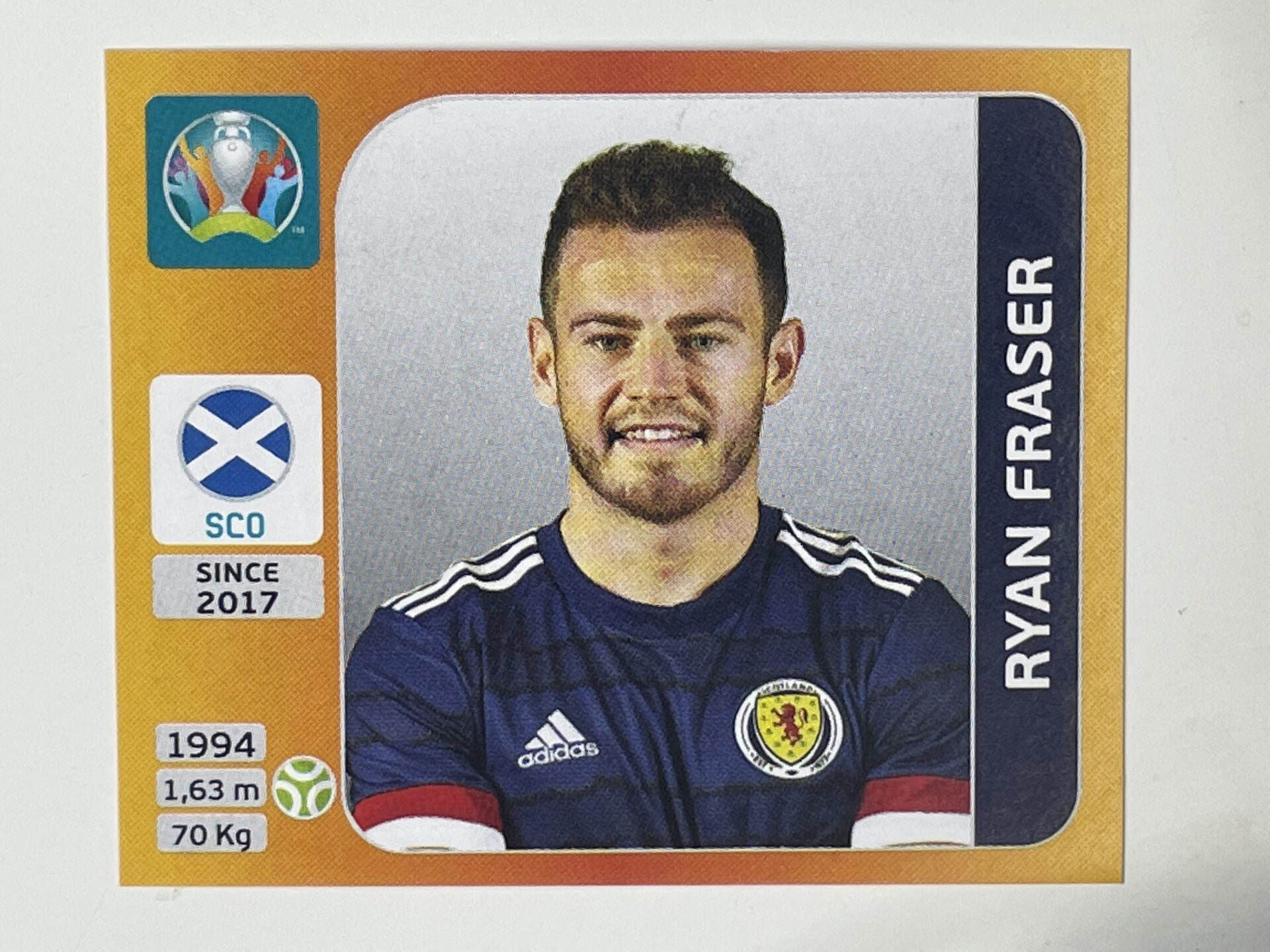 453. Ryan Fraser (Scotland) &#8211; Euro 2020 Stickers