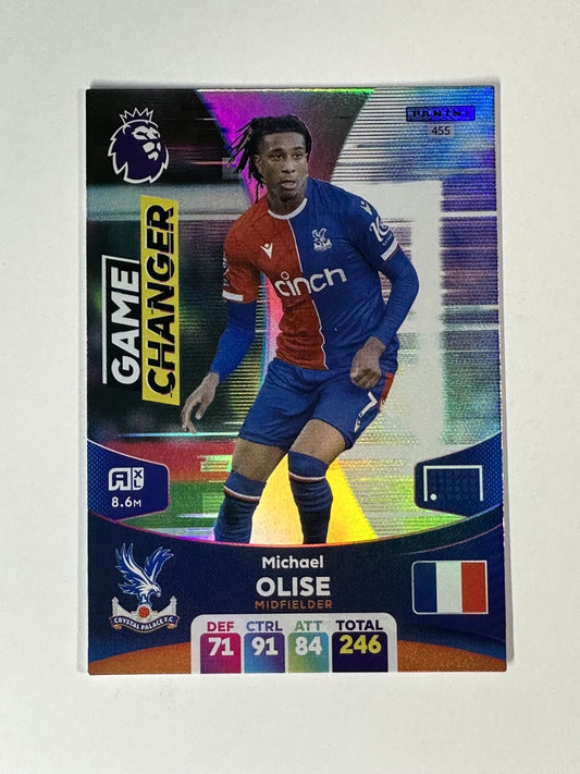 455 Michael Olise Crystal Palace Game Changer Panini Premier League Adrenalyn XL 2024 Card