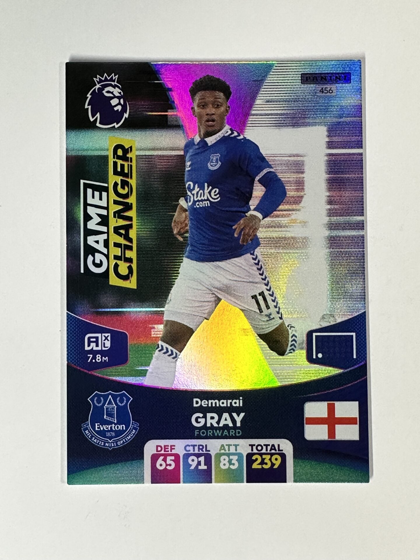 456 Demarai Gray Everton Game Changer Panini Premier League Adrenalyn XL 2024 Card