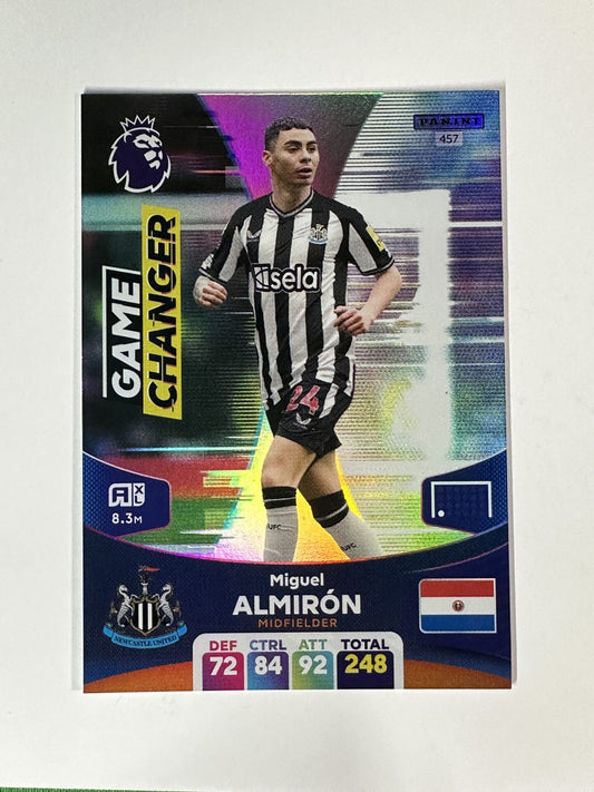 457 Miguel Almiron Newcastle Game Changer Panini Premier League Adrenalyn XL 2024 Card