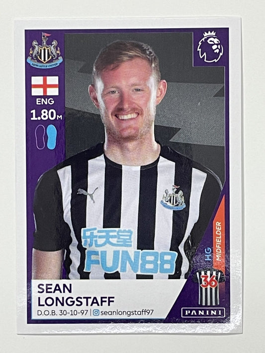 458 Sean Longstaff Sticker Newcastle United Premier League 2021 Football Sticker