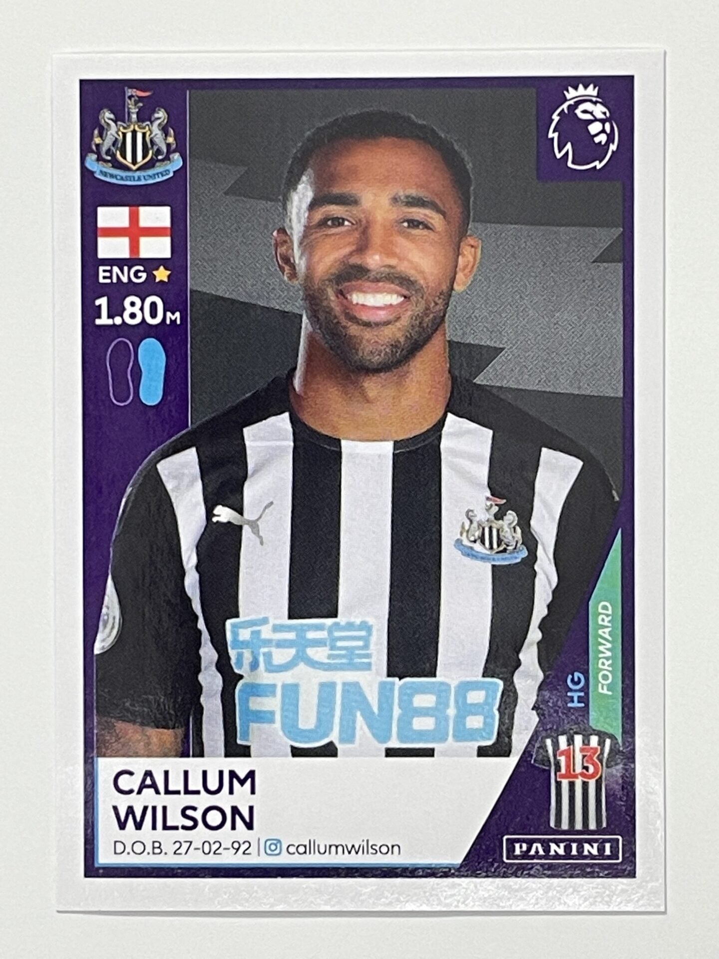 463 Callum WIlson Sticker Newcastle United Premier League 2021 Football Sticker