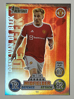 463.-Donny-van-de-Beek-Heritage-Manchester-United-Match-Attax-2021-22-Topps-Football-Card