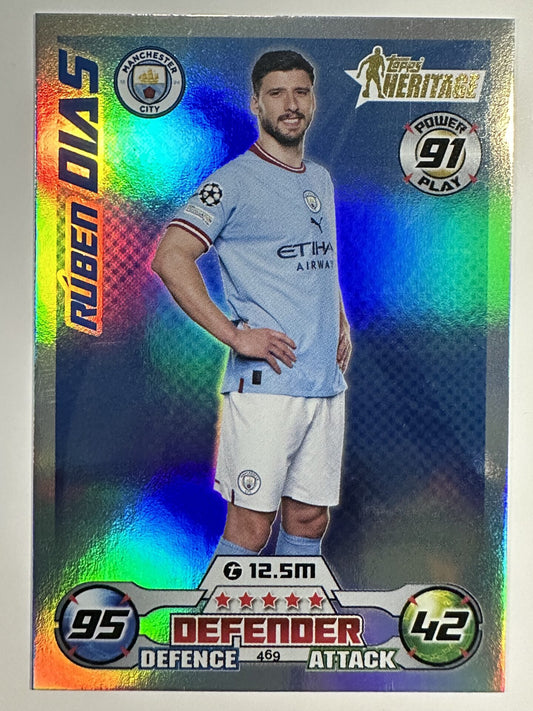 469 Ruben Dias Heritage (Manchester City) Topps Match Attax 2022:2023 Card