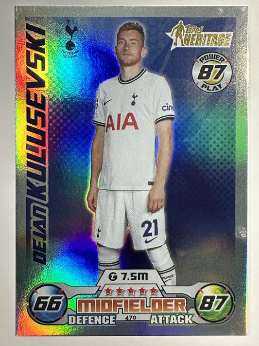 470 Dejan Kulusevski Heritage (Tottenham Hotspur) Topps Match Attax 2022:2023 Card