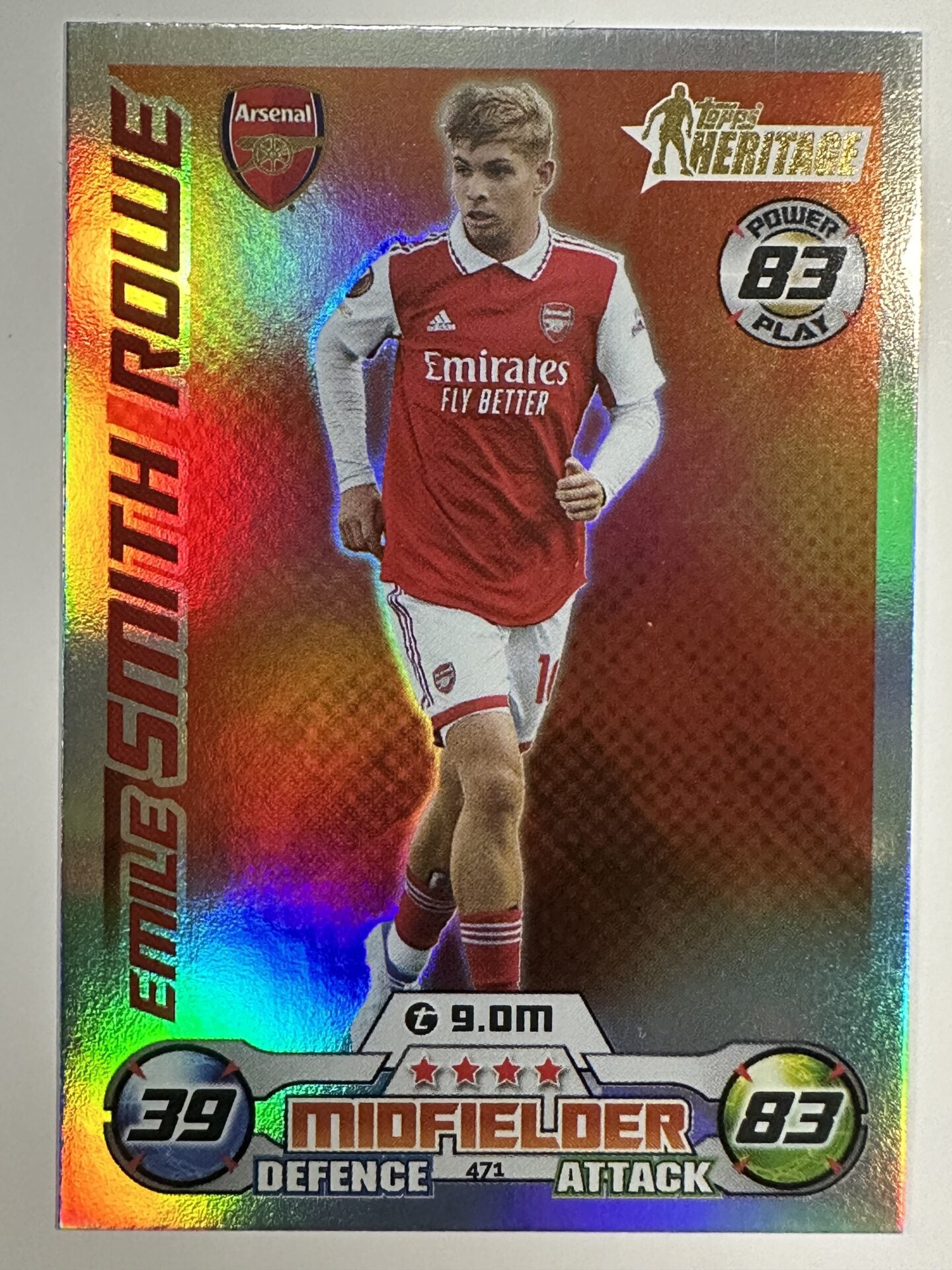 471 Emile Smith-Rowe Heritage (Arsenal) Topps Match Attax 2022:2023 Card