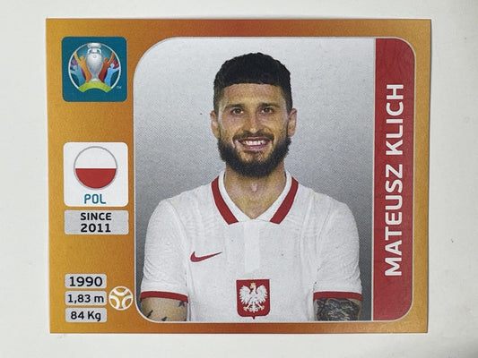 472. Mateusz Klich (Poland) &#8211; Euro 2020 Stickers