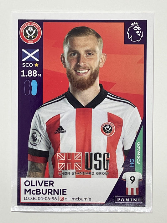 487 Oliver McBurnie Sticker Sheffield United Premier League 2021 Football Sticker