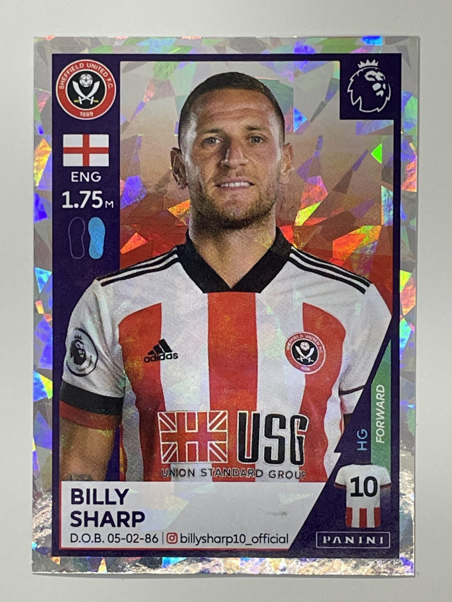 488 Billy Sharp Sticker Sheffield United Premier League 2021 Football Sticker