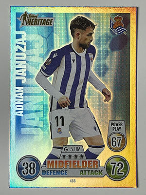 488.-Adnan-Januzaj-Heritage-Real-Sociedad-de-Futbol-Match-Attax-2021-22-Topps-Football-Card