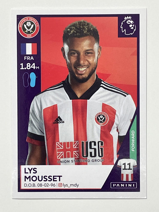 489 Lys Mousset Sticker Sheffield United Premier League 2021 Football Sticker